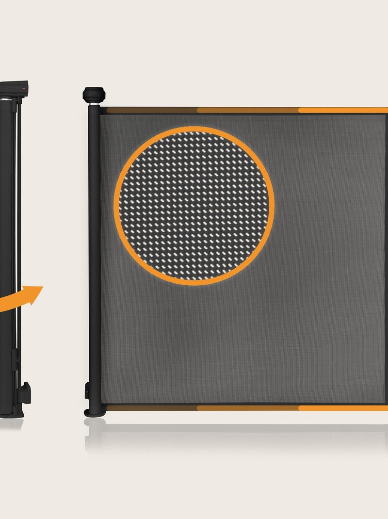 Barreira de segurança retrátil – LIONELO Thea – 85 x 140 cm – Sem soleira Preto - Kiabi