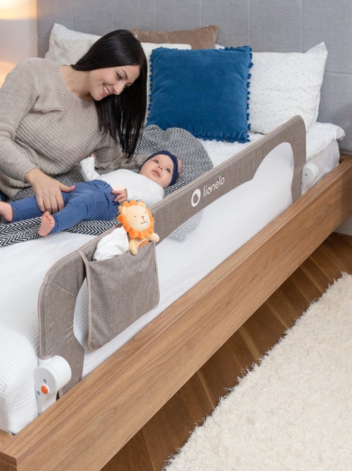 Barreira para berço LIONELO Eva - 150 cm - Proteção anti-queda - Rede ventilada dobrável - Kiabi
