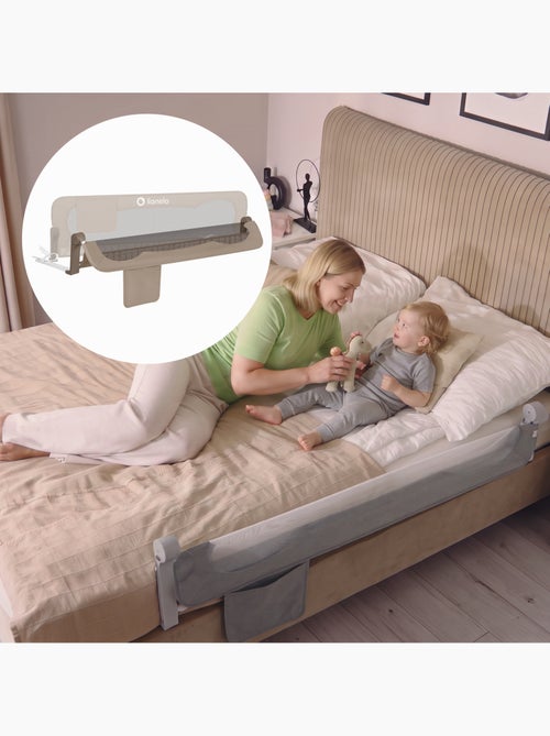 Barreira para berço LIONELO Eva - 150 cm - Proteção anti-queda - Rede ventilada dobrável - Kiabi