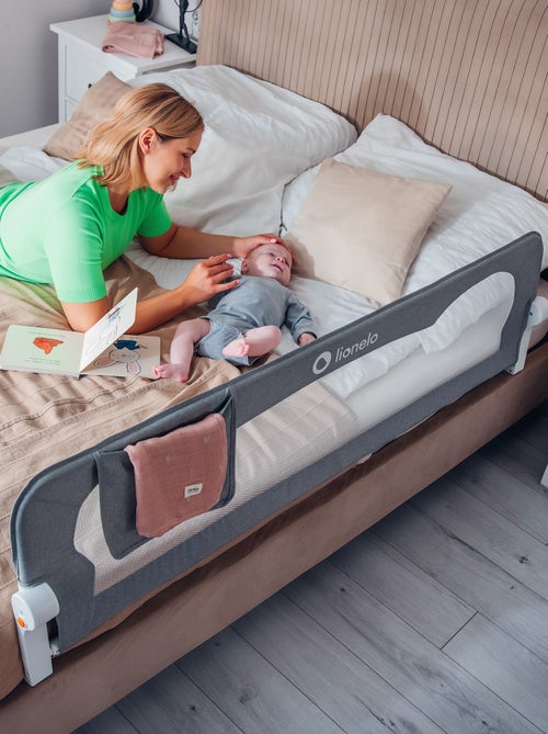 Barreira para berço LIONELO Eva - 150 cm - Proteção anti-queda - Rede ventilada dobrável - Kiabi
