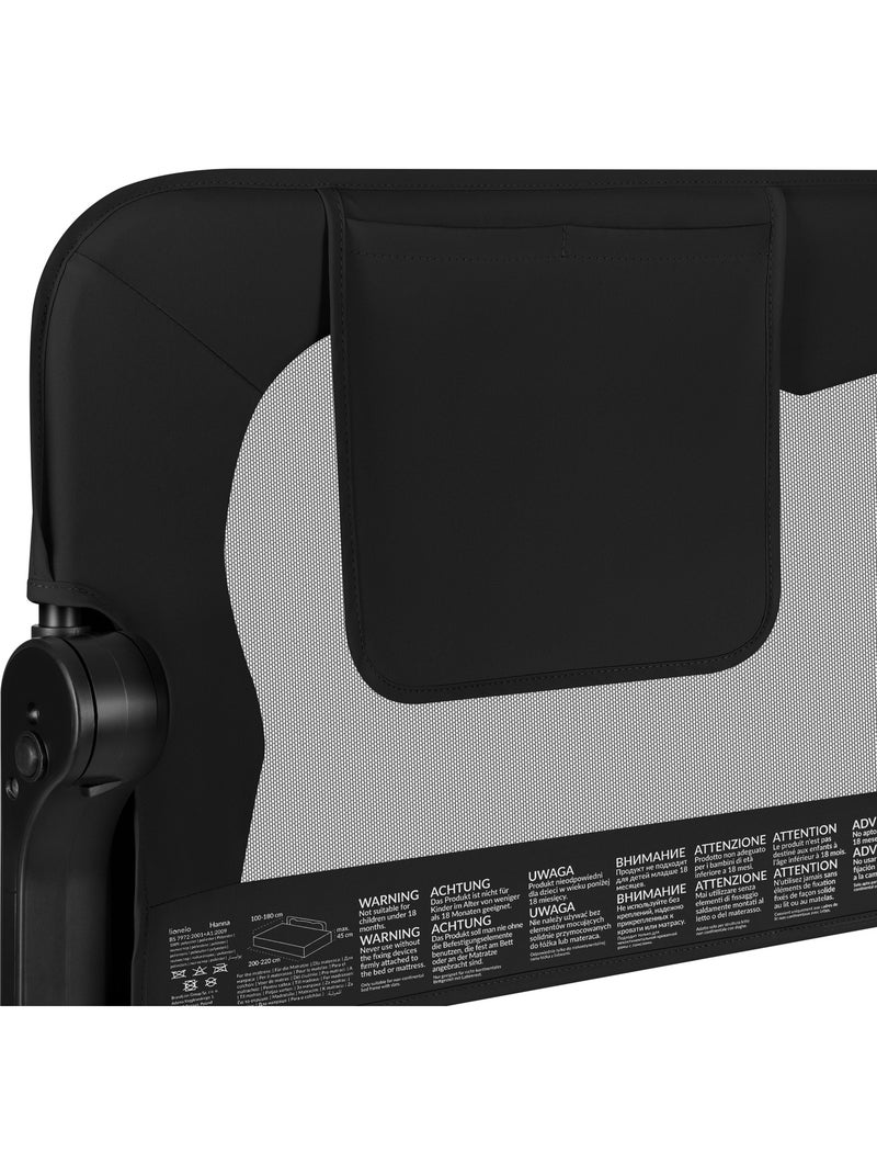 Barreira para berço LIONELO Eva - 150 cm - Proteção anti-queda - Rede ventilada dobrável Preto - Kiabi