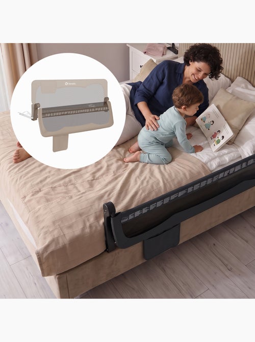 Barreira para berço LIONELO Hanna - 150 x 65 cm - Dobrável - Proteção anti-queda - Rede ventilada - Kiabi