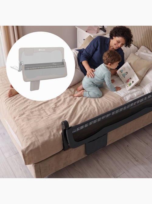 Barreira para berço LIONELO Hanna - 150 x 65 cm - Dobrável - Proteção anti-queda - Rede ventilada - Kiabi