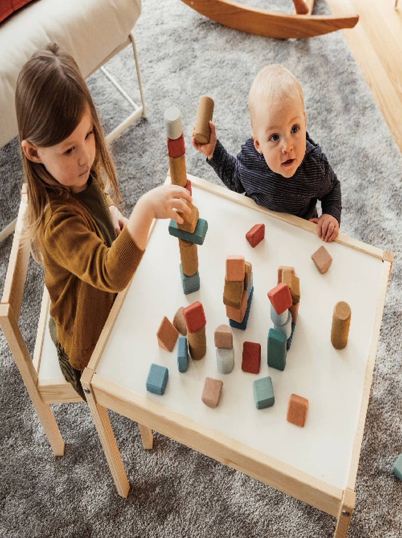 Barril de 60 blocos de construção de cortiça Multicolorido - Kiabi