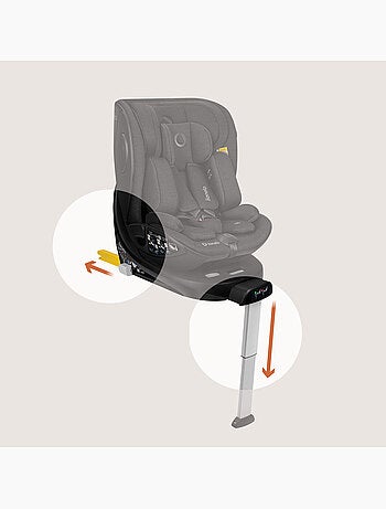 Base ISOFIX - LIONELO Moxie Plus i-Size - Giratória a 360° - Dobrável - Suporte estabilizador