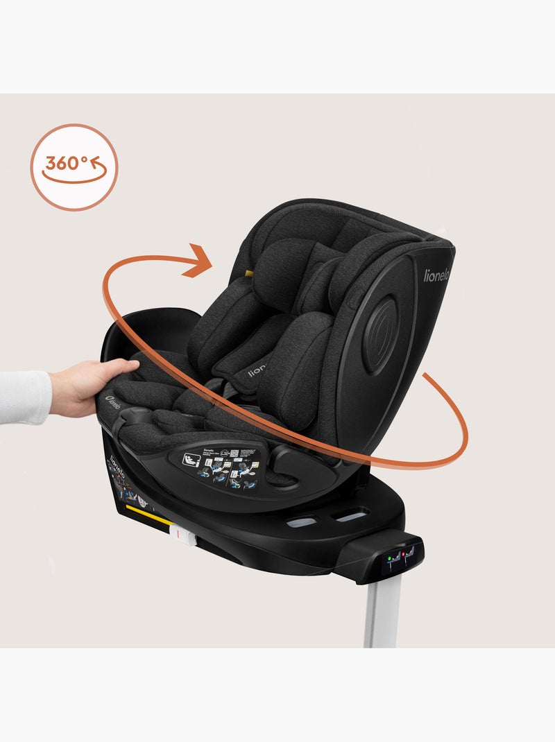 Base ISOFIX - LIONELO Moxie Plus i-Size - Giratória a 360° - Dobrável - Suporte estabilizador Preto Preto - Kiabi