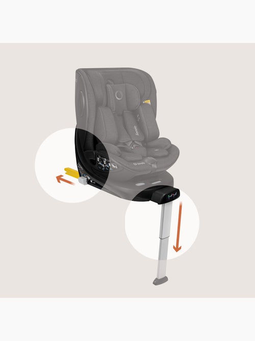 Base ISOFIX - LIONELO Moxie Plus i-Size - Giratória a 360° - Dobrável - Suporte estabilizador - Kiabi
