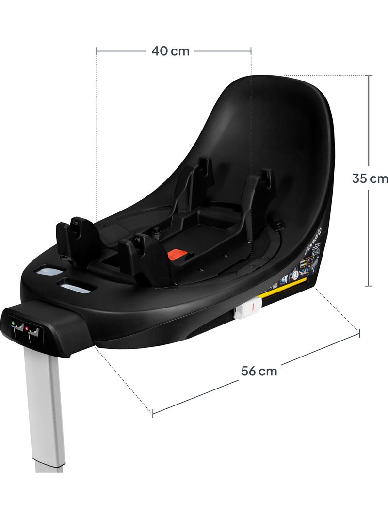 Base ISOFIX - LIONELO Moxie Plus i-Size - Giratória a 360° - Dobrável - Suporte estabilizador Preto Preto - Kiabi