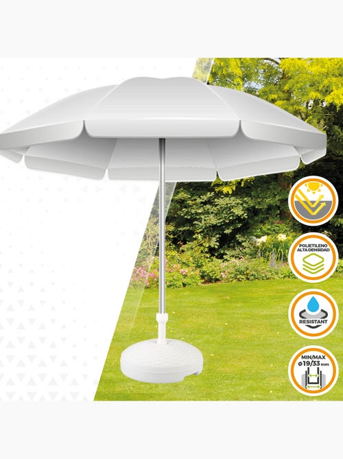 Base para guarda-sol circular branco 19-33 mm aktive - Kiabi