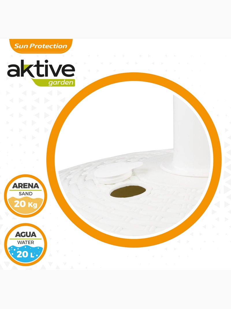 Base para guarda-sol circular branco 19-33 mm aktive Branco - Kiabi