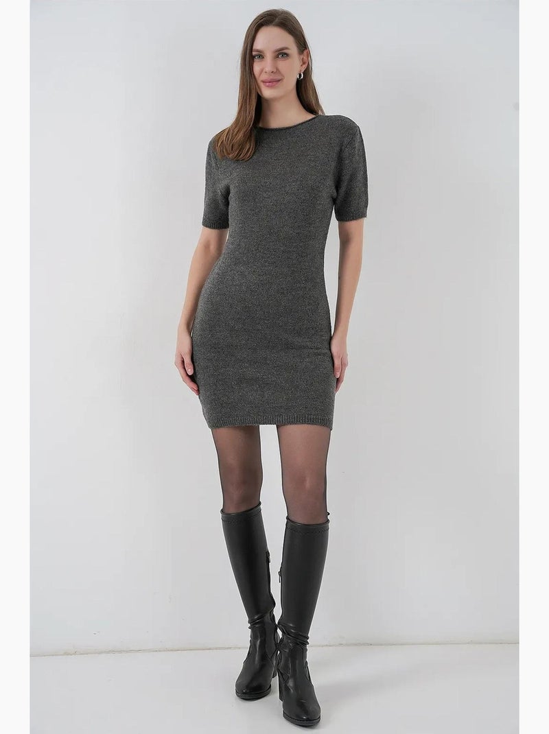 Basic vestido mini de malha bdart Cinza-preto - Kiabi