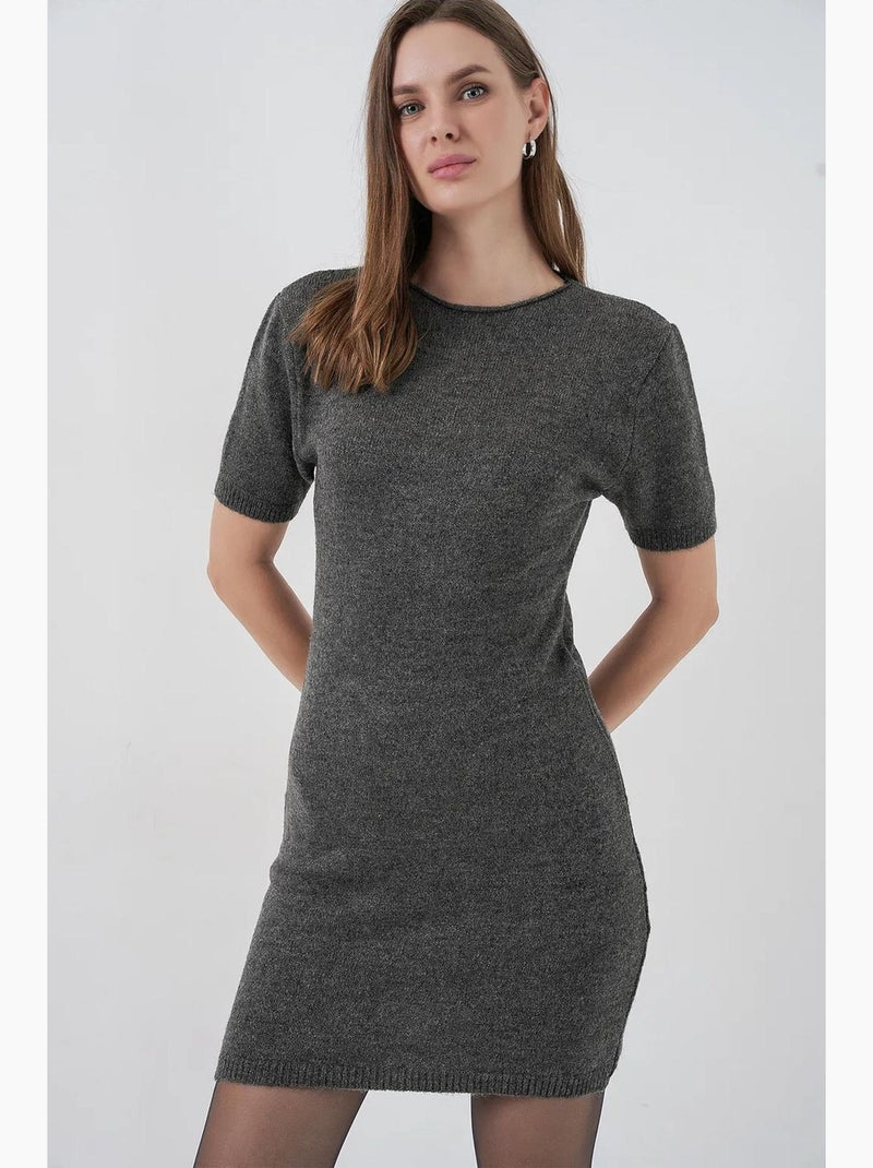 Basic vestido mini de malha bdart Cinza-preto - Kiabi