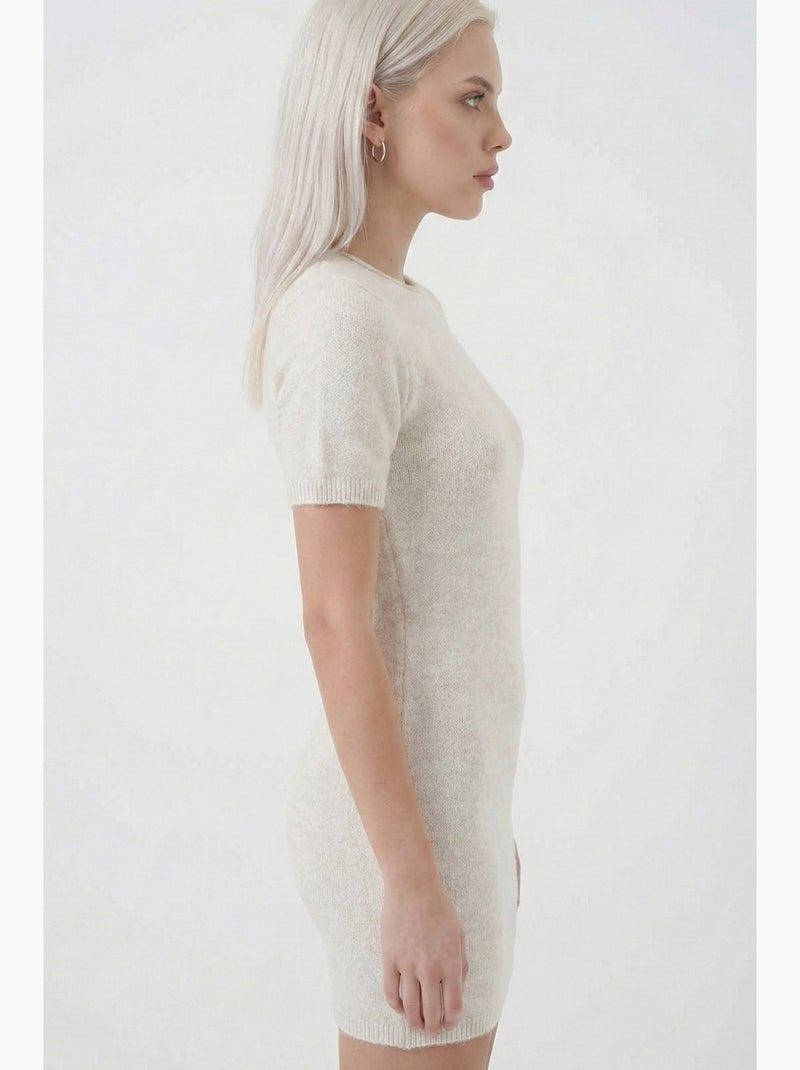 Basic vestido mini de malha bdart Creme - Kiabi