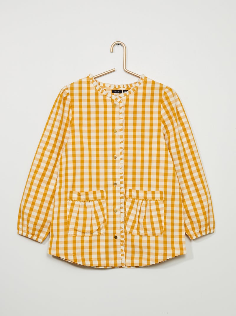 Bata com estampado vichy AMARELO - Kiabi