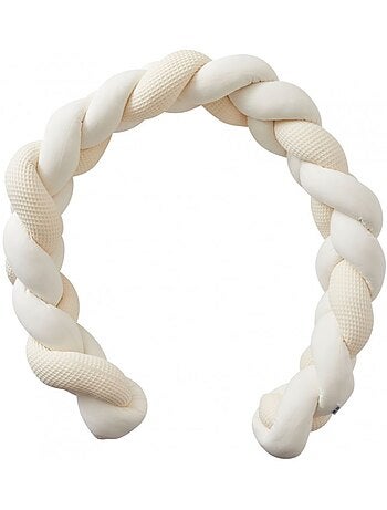 Bb&co - treccia per culla neonato 100% cotone mix and match - schiuma di latte - lunghezza 2 m circa