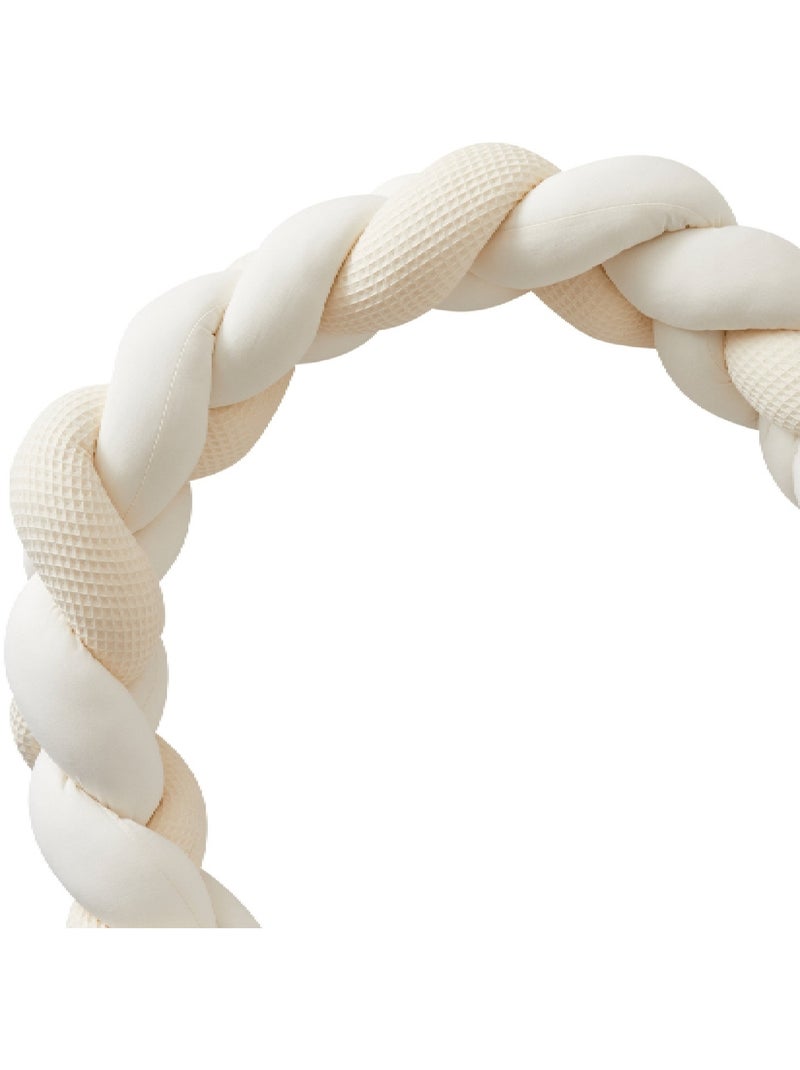Bb&co - treccia per culla neonato 100% cotone mix and match - schiuma di latte - lunghezza 2 m circa Branco - Kiabi