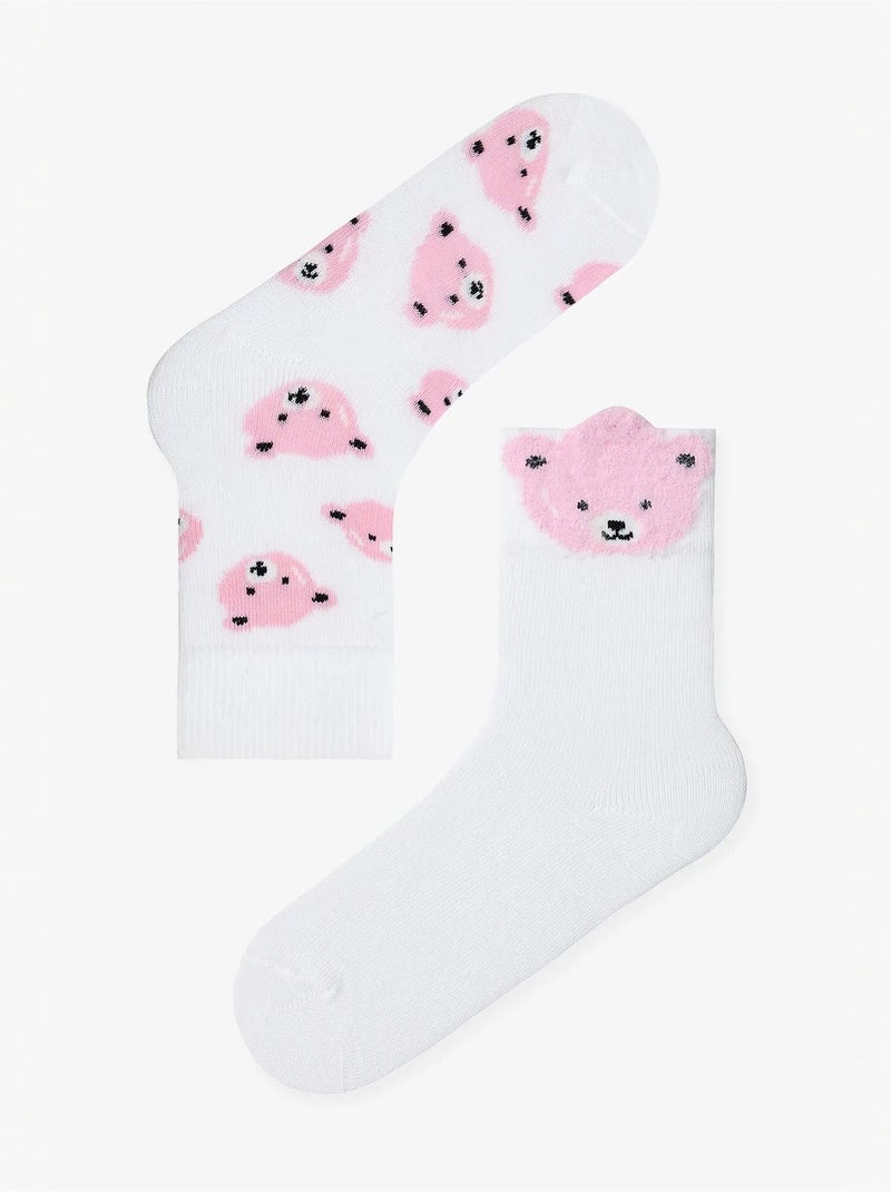 Bear pack de 2 meias pelo tornozelo penti Branco - Kiabi