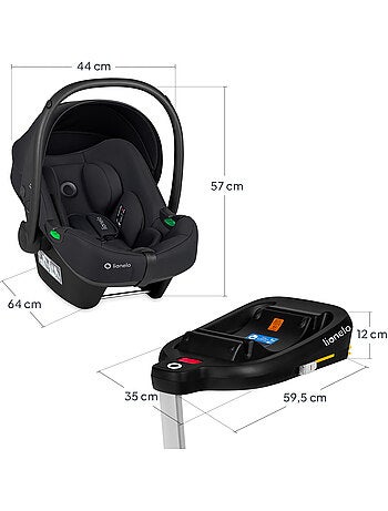 Bebê-conforto com base ISOFIX – LIONELO Astrid i-Size – Premiado pela ADAC – Cadeira auto 40–87 cm