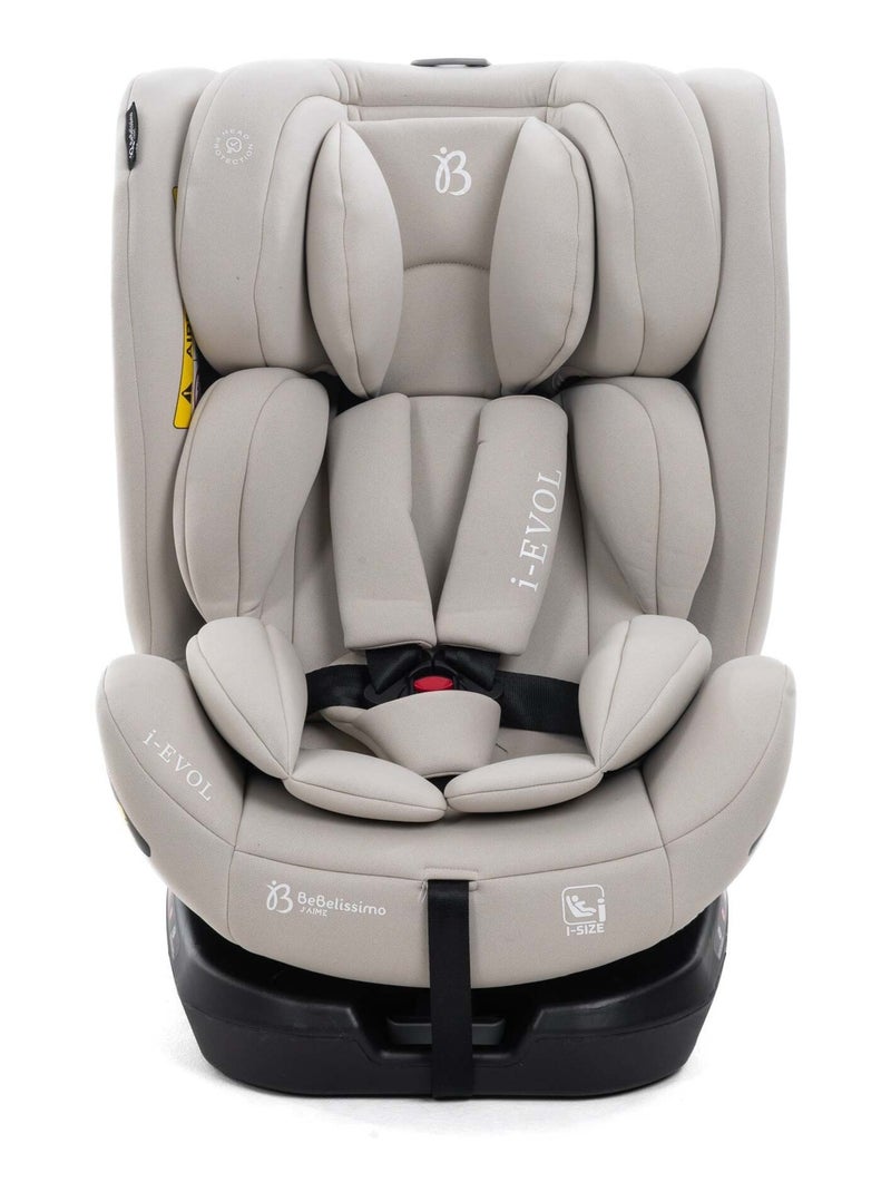 Bebelissimo - cadeira auto isofix - giratória a 360° - 40-150 cm - 0-36 kg - i-evol Bege/Branco - Kiabi