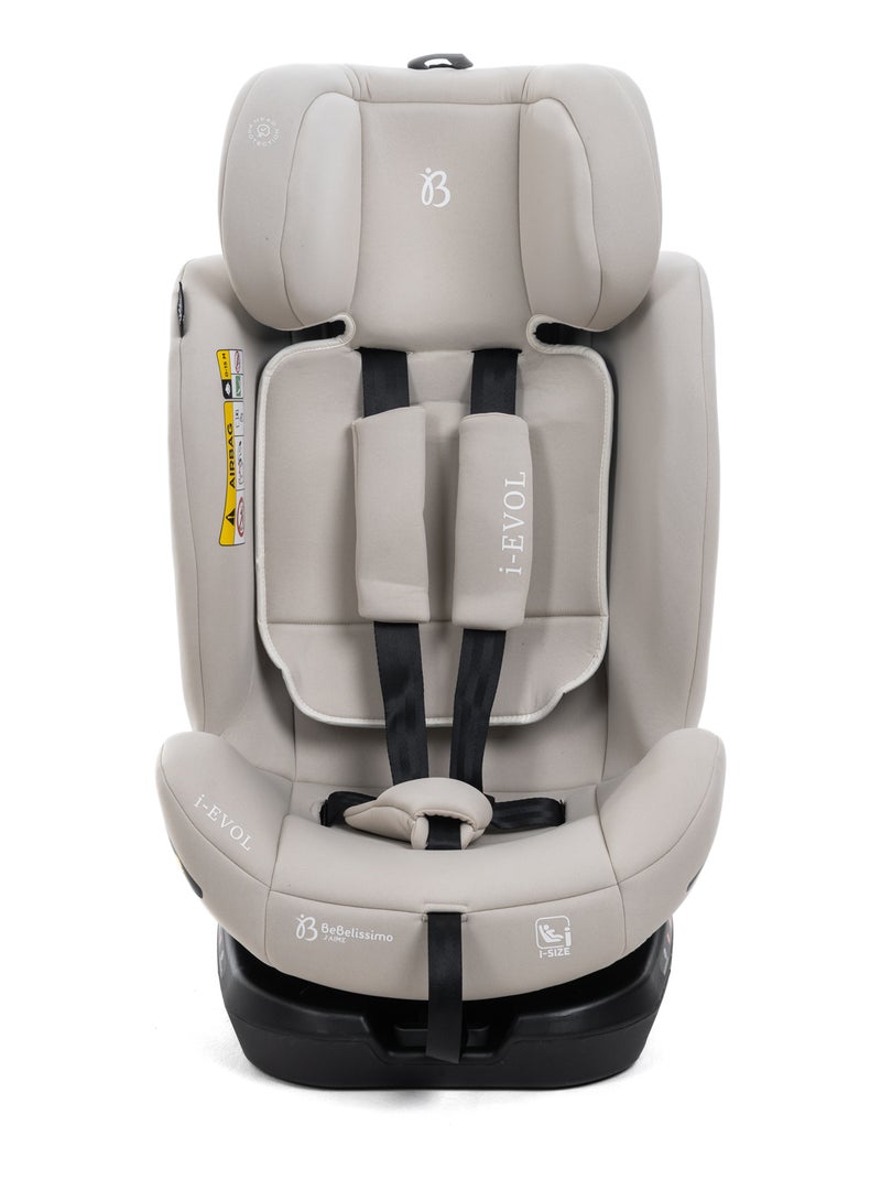 Bebelissimo - cadeira auto isofix - giratória a 360° - 40-150 cm - 0-36 kg - i-evol Bege/Branco - Kiabi