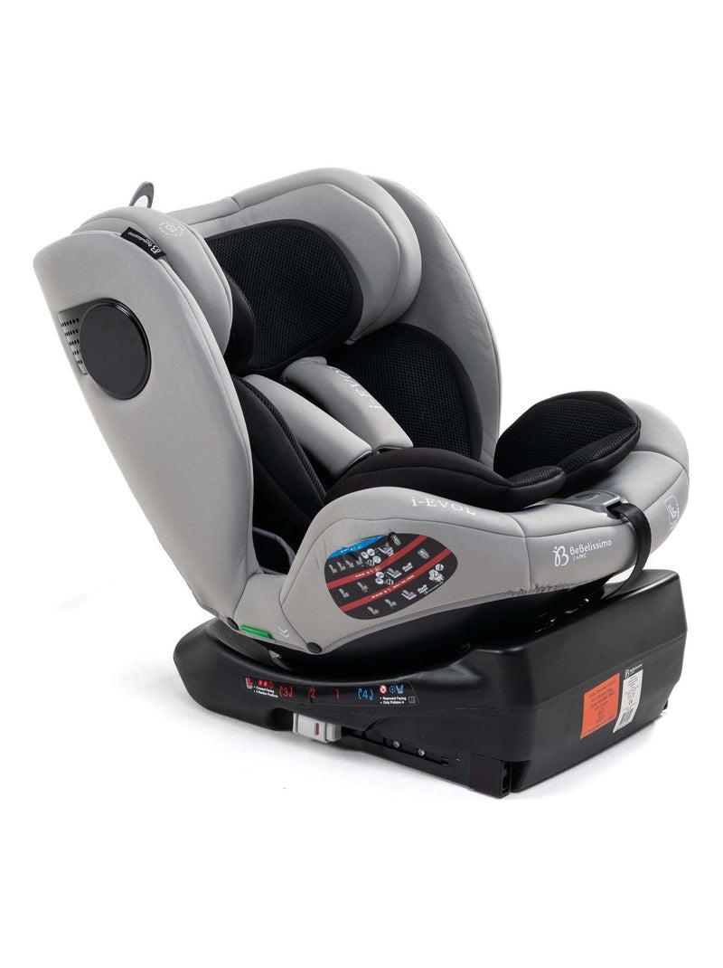 Bebelissimo - cadeira auto isofix - giratória a 360° - 40-150 cm - 0-36 kg - i-evol Cinza-prateado - Kiabi