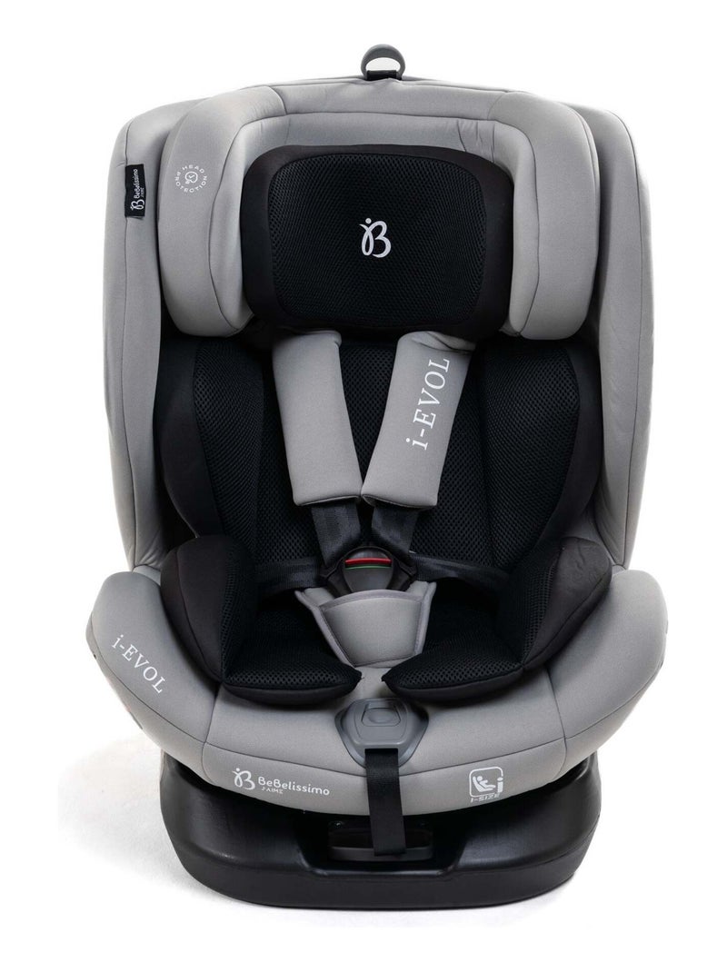 Bebelissimo - cadeira auto isofix - giratória a 360° - 40-150 cm - 0-36 kg - i-evol Cinza-prateado - Kiabi