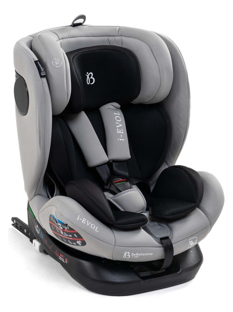 Bebelissimo - cadeira auto isofix - giratória a 360° - 40-150 cm - 0-36 kg - i-evol Cinza-prateado - Kiabi