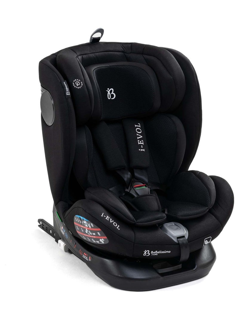 Bebelissimo - cadeira auto isofix - giratória a 360° - 40-150 cm - 0-36 kg - i-evol Preto - Kiabi