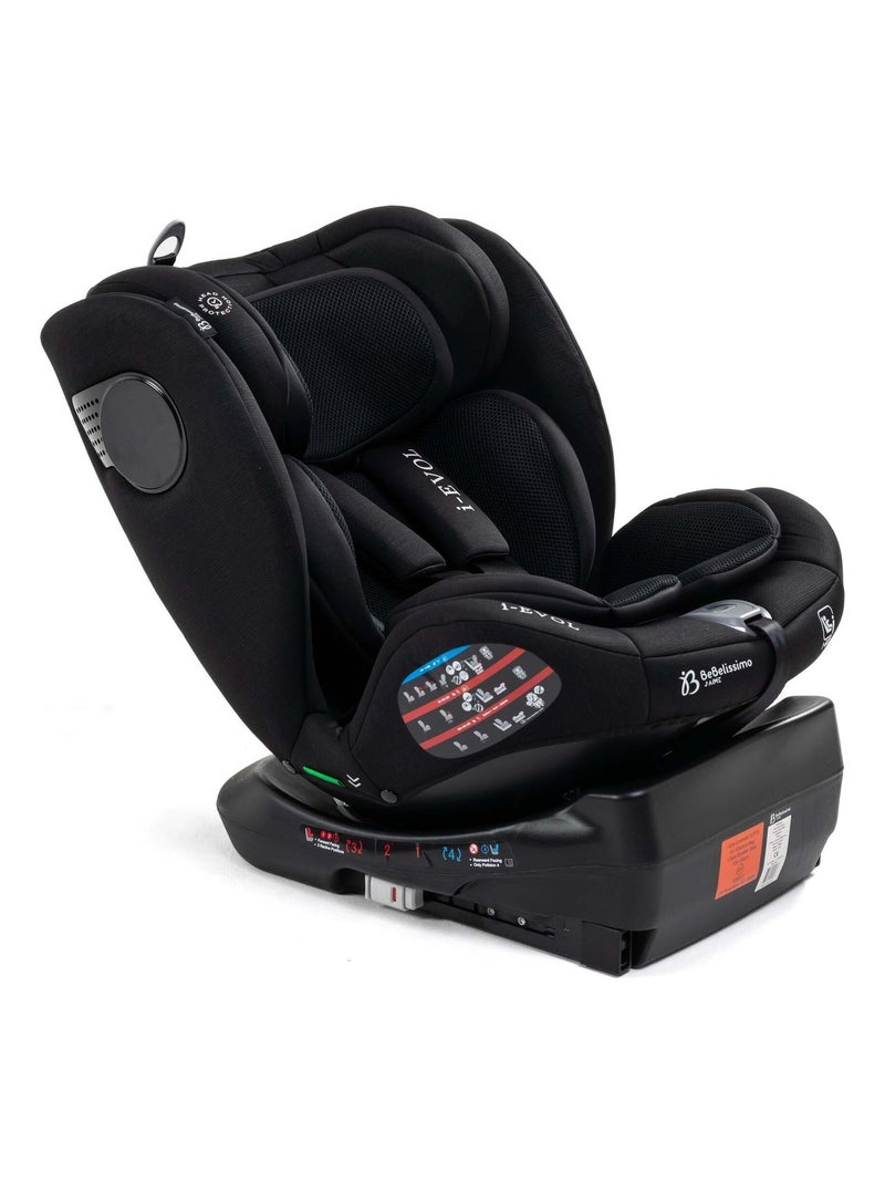 Bebelissimo - cadeira auto isofix - giratória a 360° - 40-150 cm - 0-36 kg - i-evol Preto - Kiabi