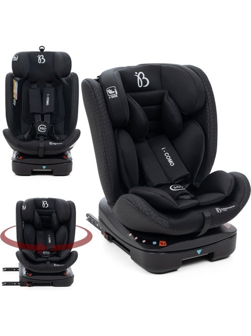 Bebelissimo - cadeira auto isofix - giratória a 360° - 40-150 cm - 0-36 kg i-como - Kiabi Bebelissimo - cadeira auto isofix - giratória a 360° - 40-150 cm - 0-36 kg i-como - Kiabi
