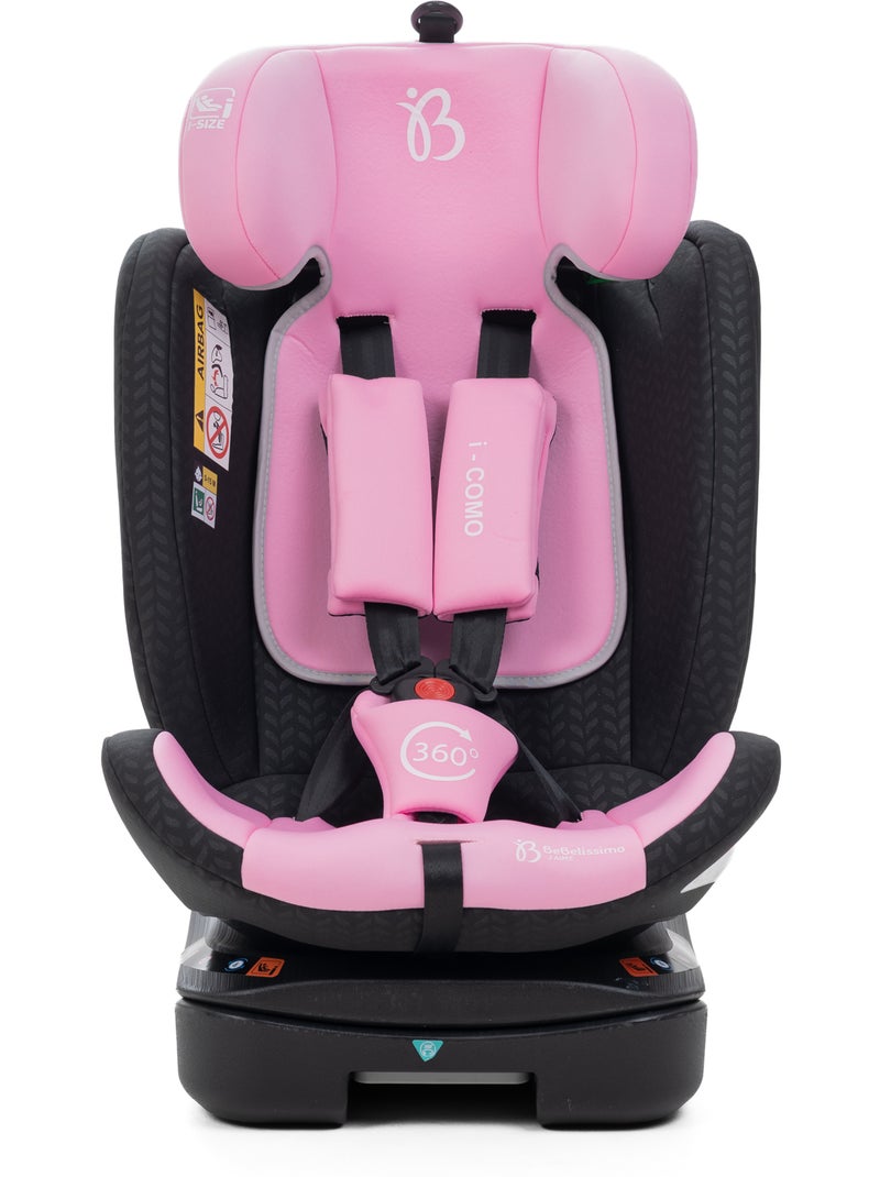 Bebelissimo - cadeira auto isofix - giratória a 360° - 40-150 cm -  0-36 kg  i-como Rosa - Kiabi