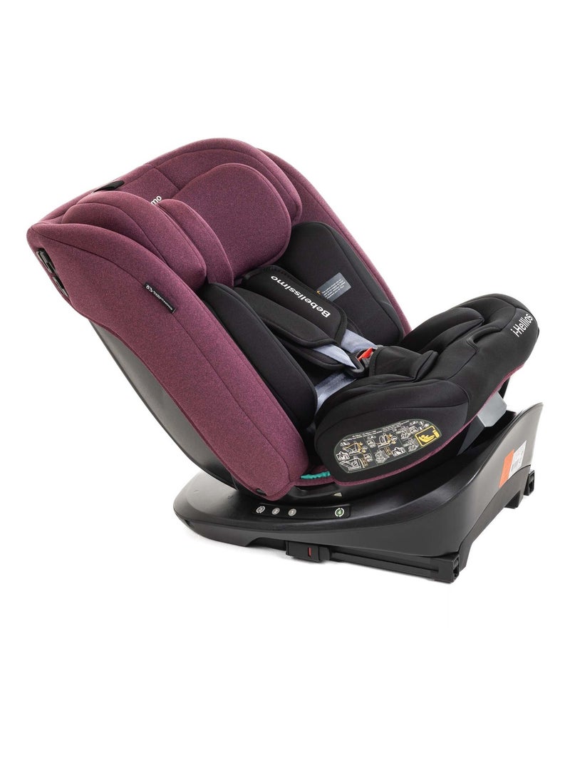 Bebelissimo - cadeira auto isofix - giratória a 360° - grupo 0+/1/2/3 - (0-36 kg) - hellios plus Bordô - Kiabi
