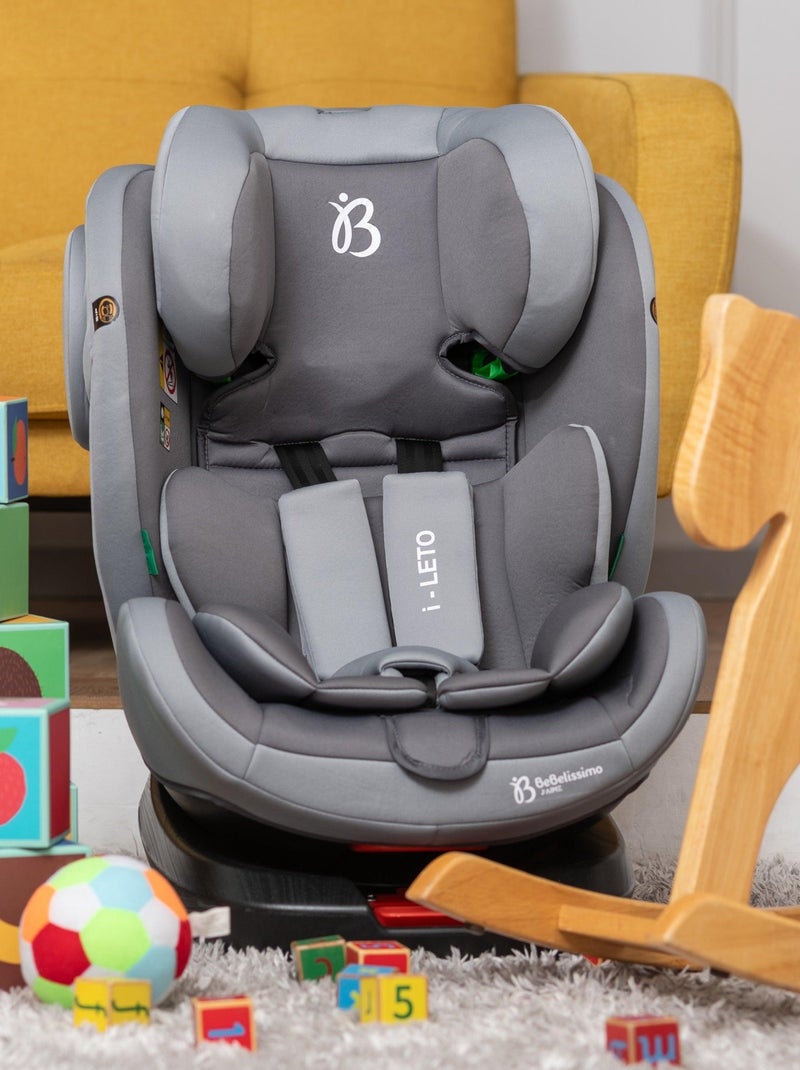 Bebelissimo - cadeira auto isofix - giratória a 360° - grupo 0+/1/2/3 - (0-36 kg) - i-eole Cinza - Kiabi