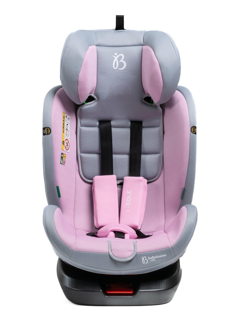 Bebelissimo - cadeira auto isofix - giratória a 360° - grupo 0+/1/2/3 - (0-36 kg) - i-eole Rosa - Kiabi