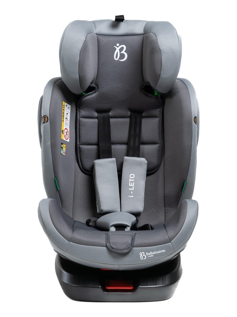 Bebelissimo - cadeira auto isofix - giratória a 360° - grupo 0+/1/2/3 - (0-36 kg) - i-leto Cinza - Kiabi