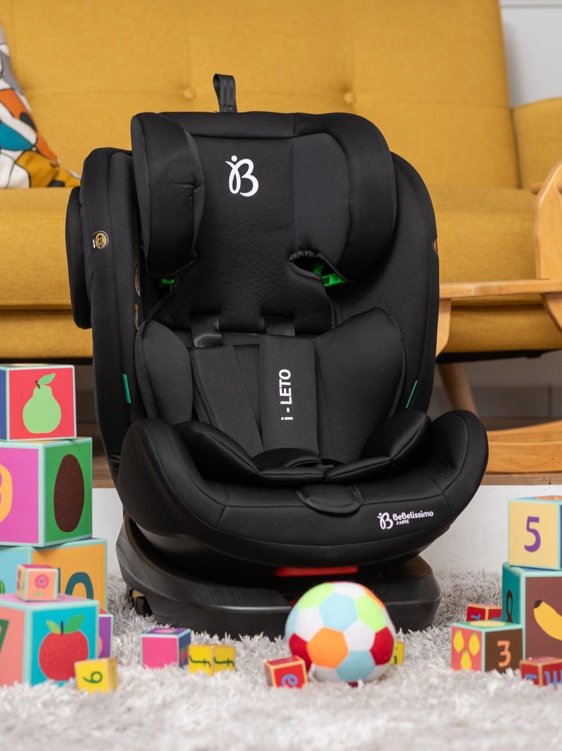 Bebelissimo - cadeira auto isofix - giratória a 360° - grupo 0+/1/2/3 - (0-36 kg) - i-leto Preto - Kiabi