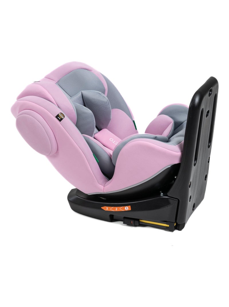 Bebelissimo - cadeira auto isofix - giratória a 360° - grupo 0+/1/2/3 - (0-36 kg) - i-leto Rosa - Kiabi
