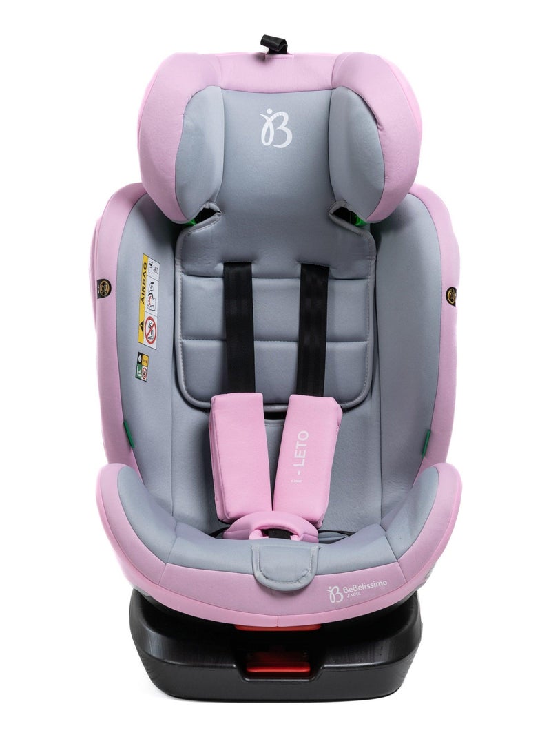 Bebelissimo - cadeira auto isofix - giratória a 360° - grupo 0+/1/2/3 - (0-36 kg) - i-leto Rosa - Kiabi