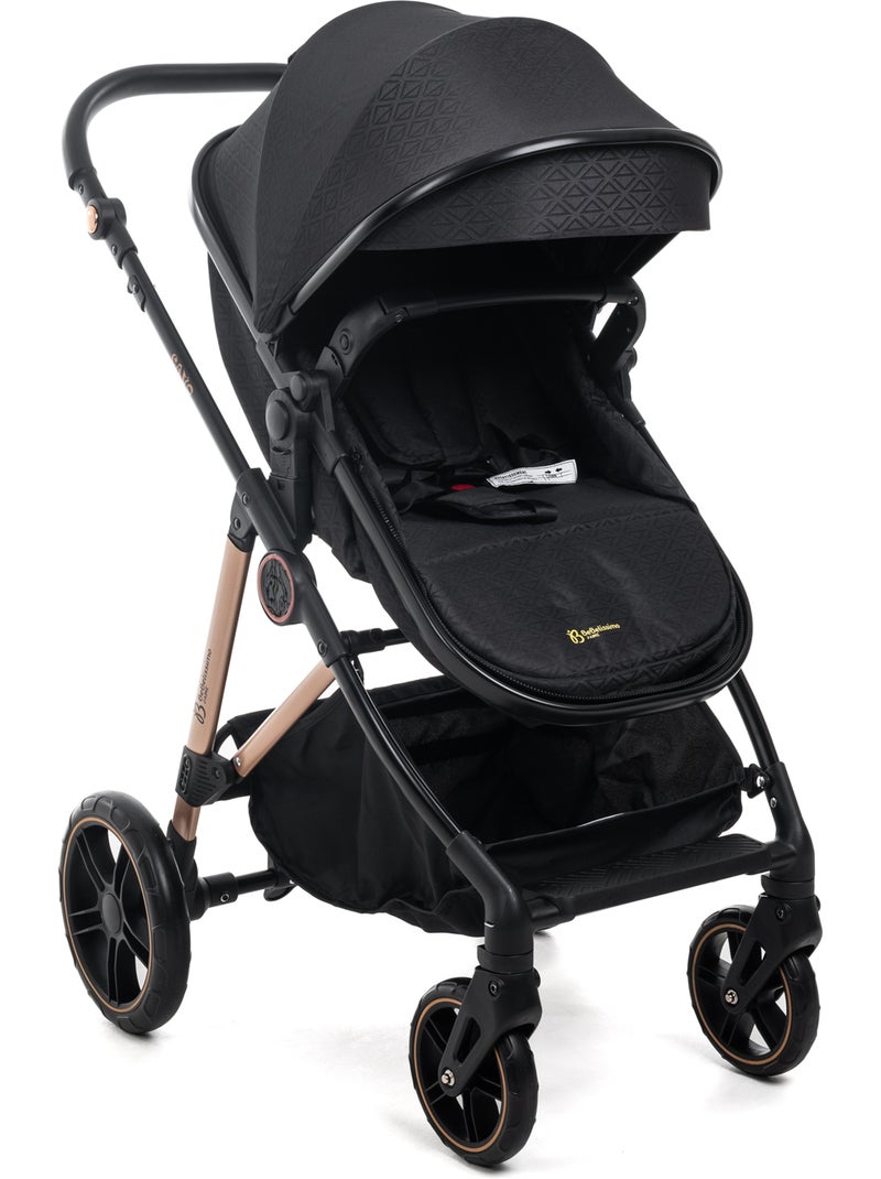 Bebelissimo - cadeira de passeio combinada trio 3 em 1 - cadeira auto 0+ iris – base isofix Branco Preto - Kiabi