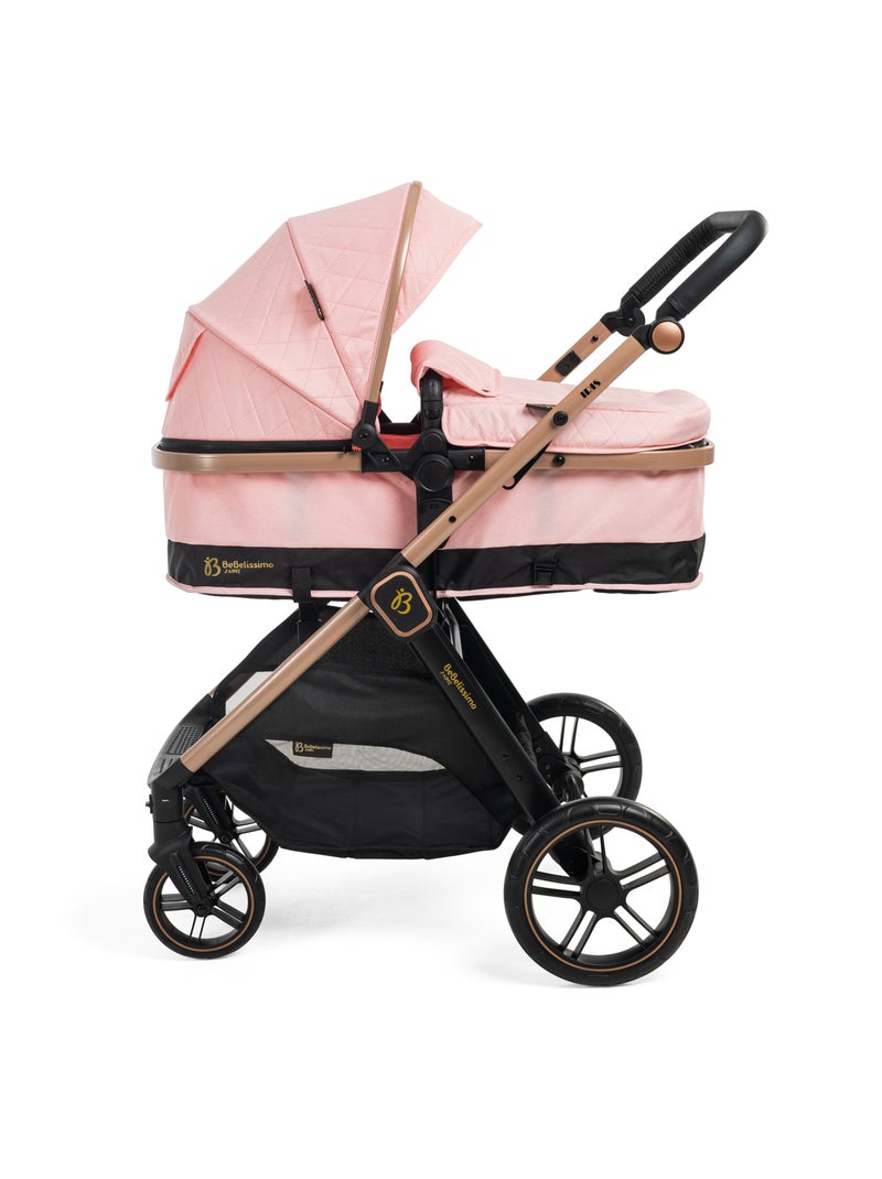 Bebelissimo - cadeira de passeio combinada trio 3 em 1 - cadeira auto 0+ iris – base isofix Rosa - Kiabi
