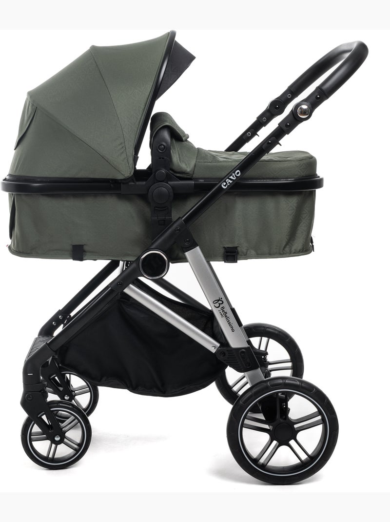 Bebelissimo - cadeira de passeio combinada trio 3 em 1 - cadeira auto 0+ iris – base isofix Verde - Kiabi