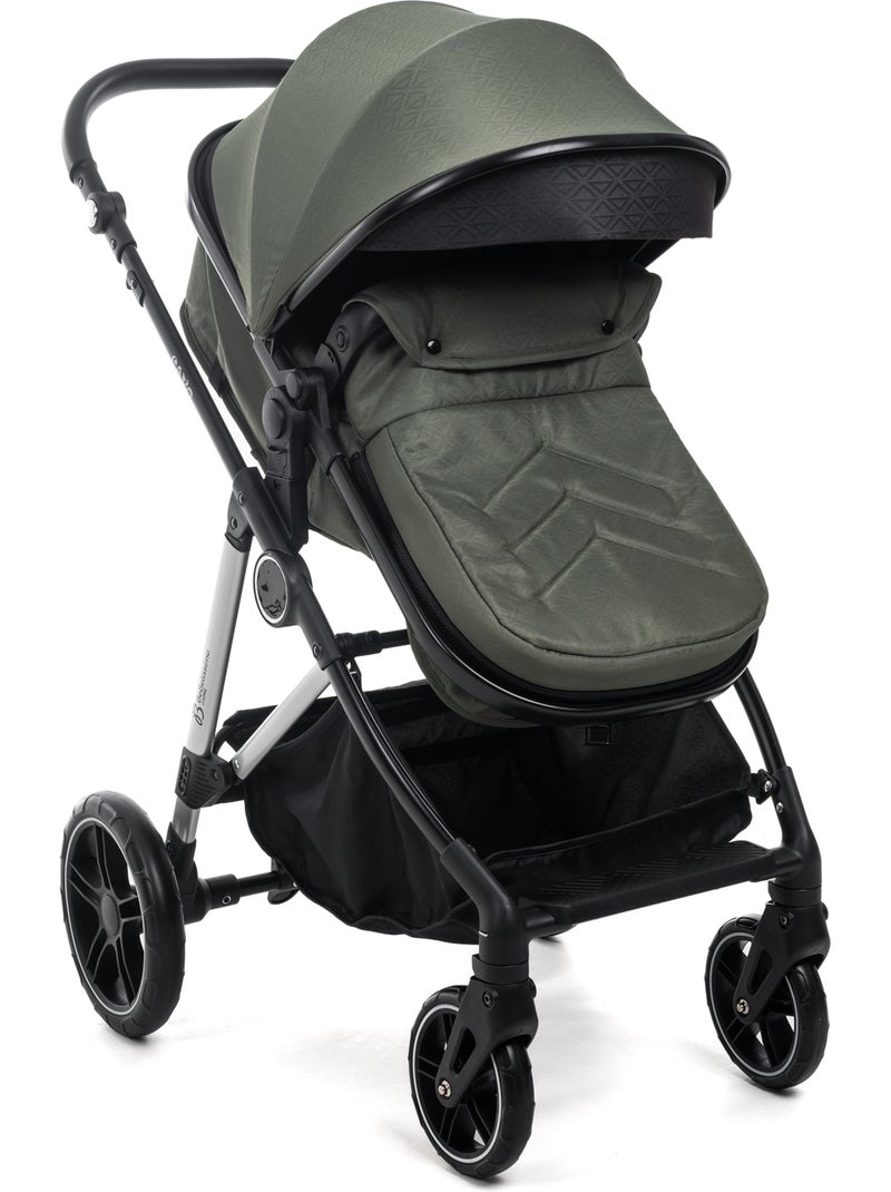 Bebelissimo - cadeira de passeio combinada trio 3 em 1 - cadeira auto 0+ iris – base isofix Verde - Kiabi