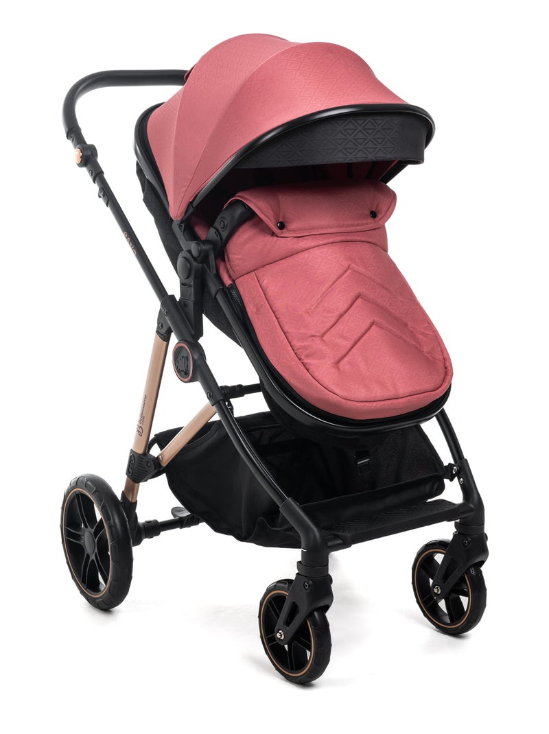 Bebelissimo - carrinho combinado trio 3 em 1 - cadeira auto - cavo Bordô - Kiabi