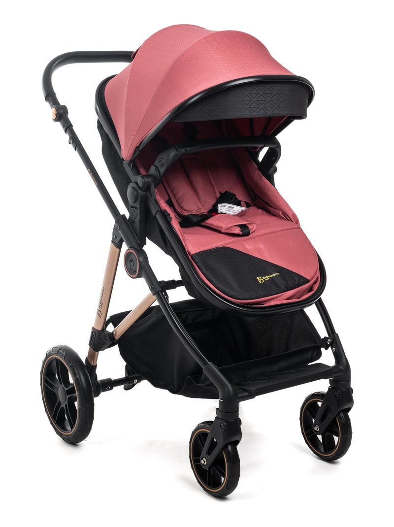 Bebelissimo - carrinho combinado trio 3 em 1 - cadeira auto - cavo Bordô - Kiabi