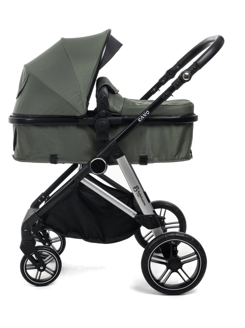 Bebelissimo - carrinho combinado trio 3 em 1 - cadeira auto - cavo Verde - Kiabi