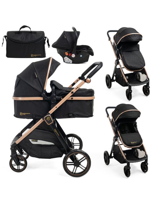Bebelissimo - carrinho combinado trio 3 em 1 - cadeira auto 0+ iris – alcofa - Kiabi
