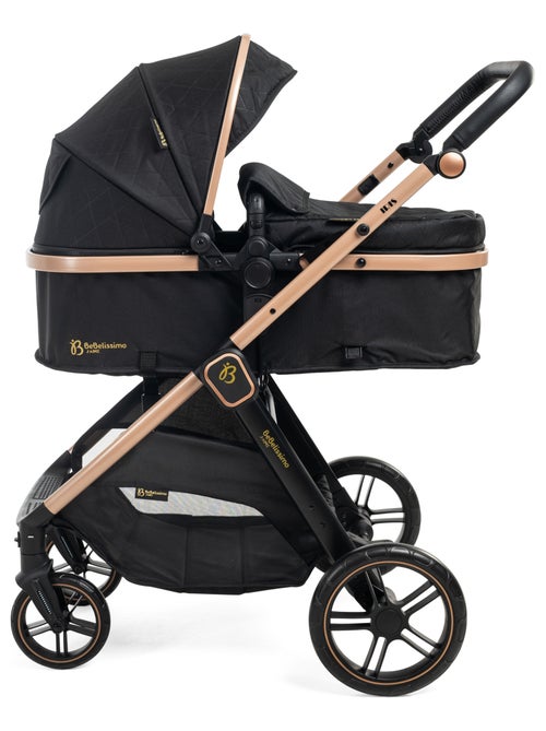 Bebelissimo - carrinho combinado trio 3 em 1 - cadeira auto 0+ iris – alcofa - Kiabi