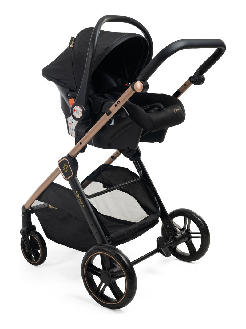 Bebelissimo - carrinho combinado trio 3 em 1 - cadeira auto 0+ iris – alcofa Preto - Kiabi