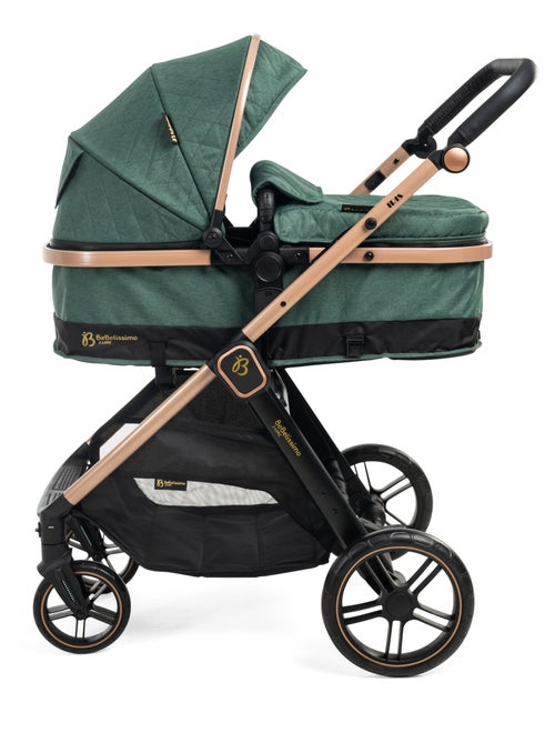Bebelissimo - carrinho combinado trio 3 em 1 - cadeira auto 0+ iris – alcofa - Kiabi