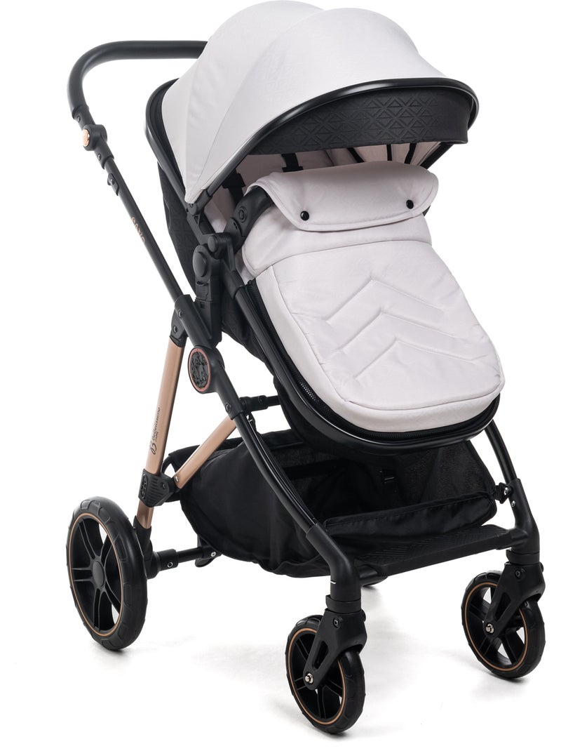 Bebelissimo - carrinho combinado trio 3 em 1 - cadeira auto 0+ iris – base isofix Bege - Kiabi
